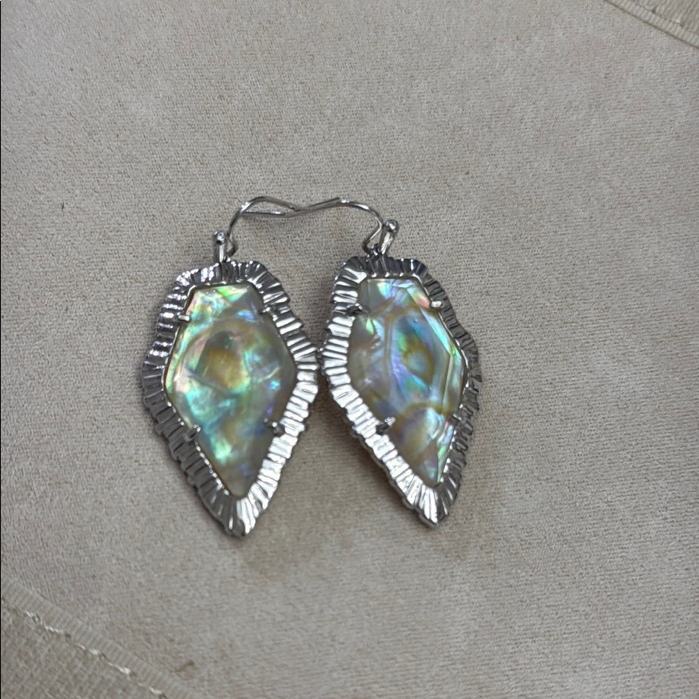 Kendra Scott Silver and Iridescent Earrings